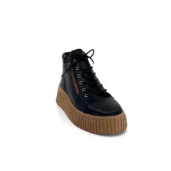 Baskets Ivoire 500-450 Cuir Noir