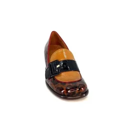 Chie Mihara Meisen Cuir Marron Rouge Vert