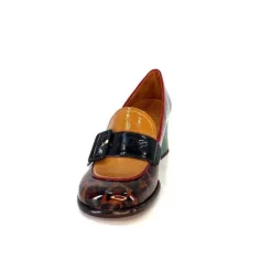 Chie Mihara Meisen Cuir Marron Rouge Vert