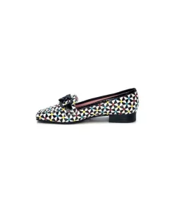 Dansi 5344 Cuir Imprime Blanc Noir Multi