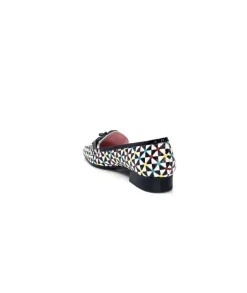 Dansi 5344 Cuir Imprime Blanc Noir Multi