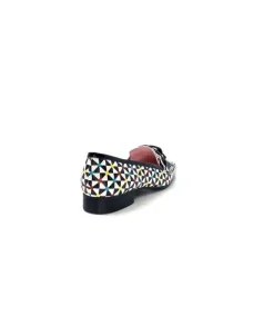 Dansi 5344 Cuir Imprime Blanc Noir Multi