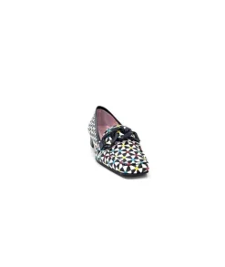 Dansi 5344 Cuir Imprime Blanc Noir Multi