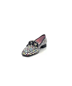 Dansi 5344 Cuir Imprime Blanc Noir Multi