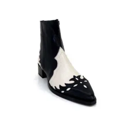 Dansi 5904 Cuir Noir Et Blanc