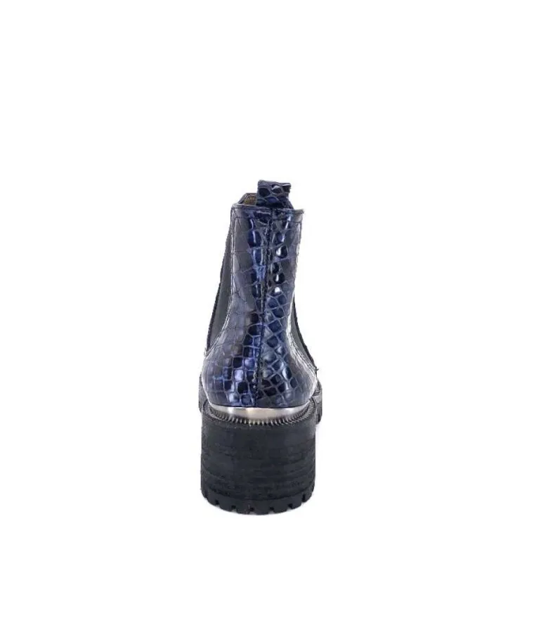 Dinka Cuir Vernis Coco Bleu