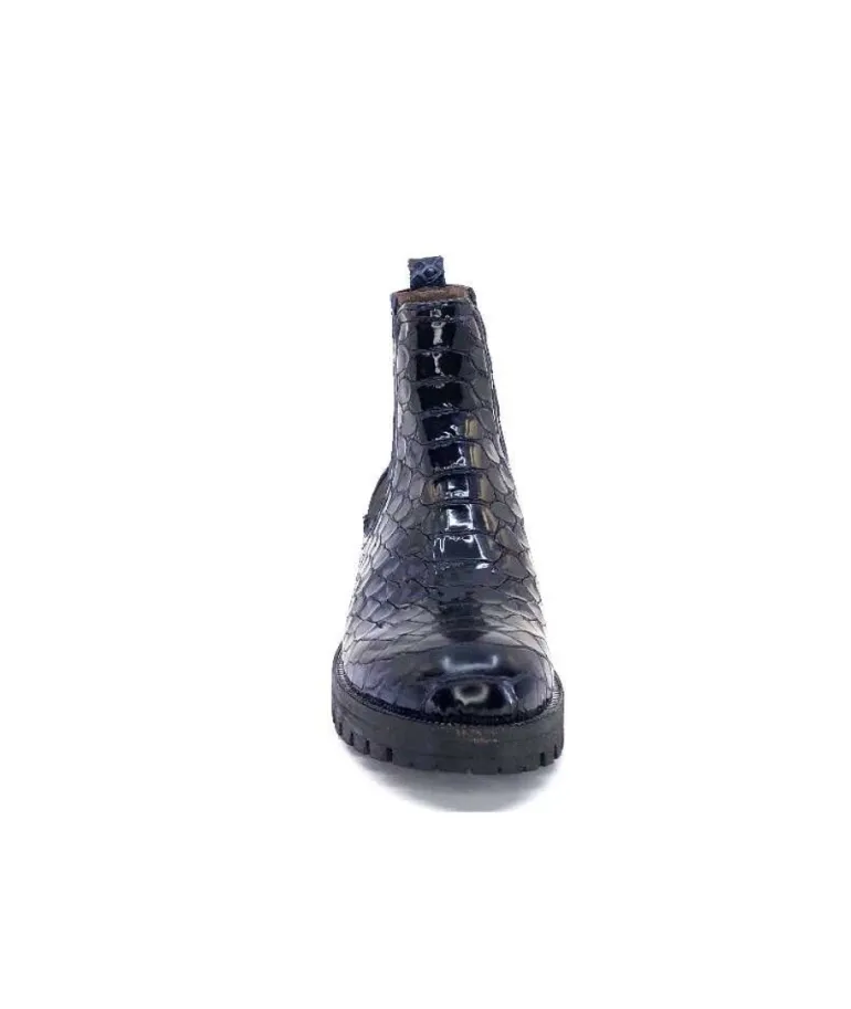 Dinka Cuir Vernis Coco Bleu