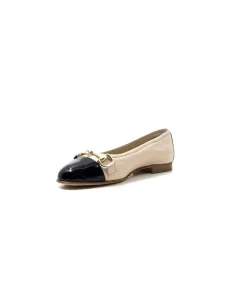 Fratelli Rosana 02 Cuir Beige Vernis Noir