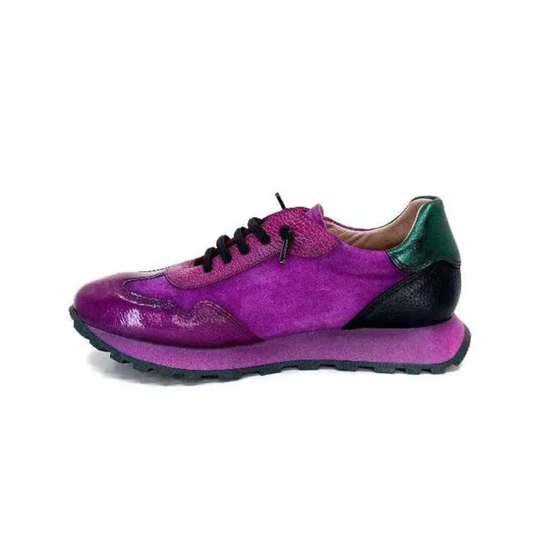 Hispanitas Hi 233073 Loira Cuir Vernis Et Daim Fushia