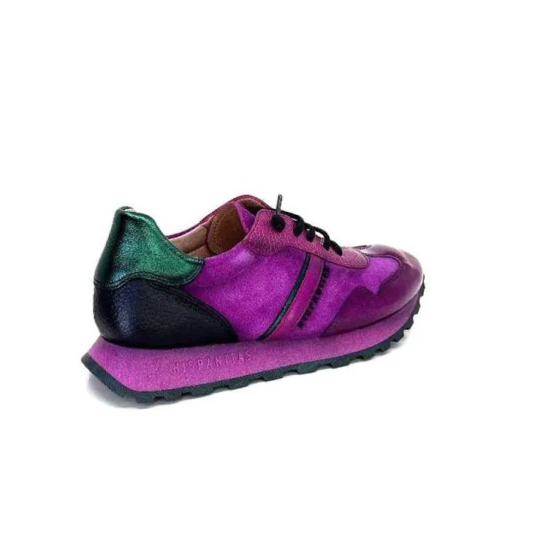 Hispanitas Hi 233073 Loira Cuir Vernis Et Daim Fushia