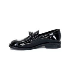 Ivoire 77502 Falconi Cuir Vernis Noir
