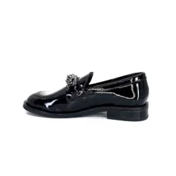 Ivoire 77502 Falconi Cuir Vernis Noir
