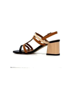 Ivoire B621 F Romagna Cuir Noir Cognac Nude
