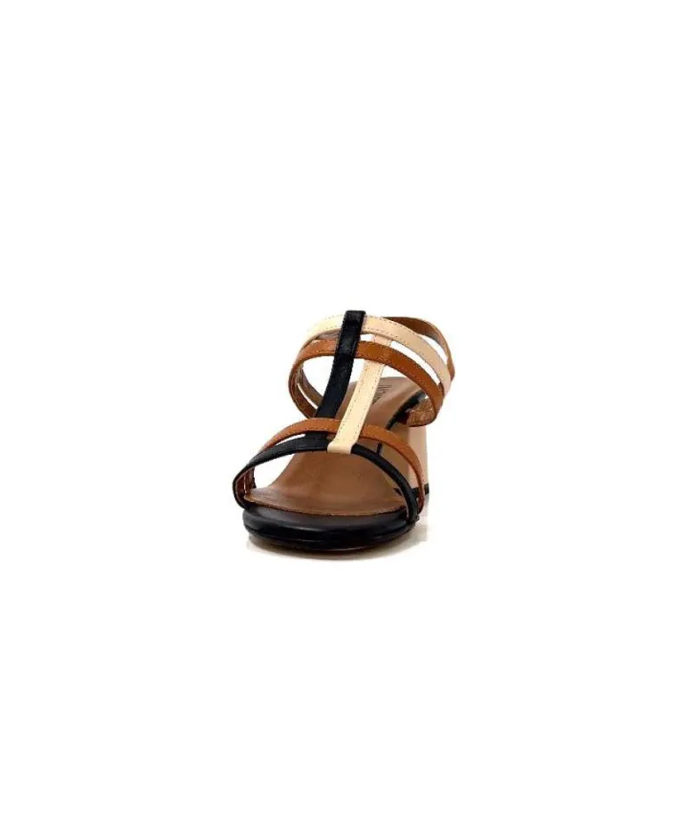 Ivoire B621 F Romagna Cuir Noir Cognac Nude