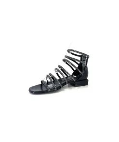 Ivoire E35.008 Cuir Noir Strass