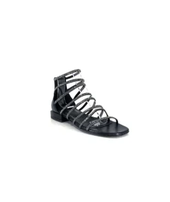 Ivoire E35.008 Cuir Noir Strass
