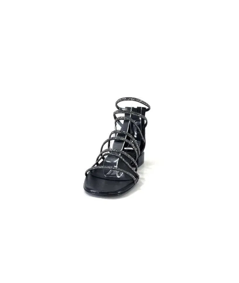 Ivoire E35.008 Cuir Noir Strass