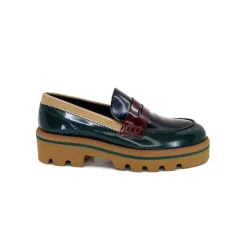J.Hay 1128 Cuir Glacee Vert Noir Bordeaux