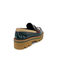 J.Hay 1128 Cuir Glacee Vert Noir Bordeaux