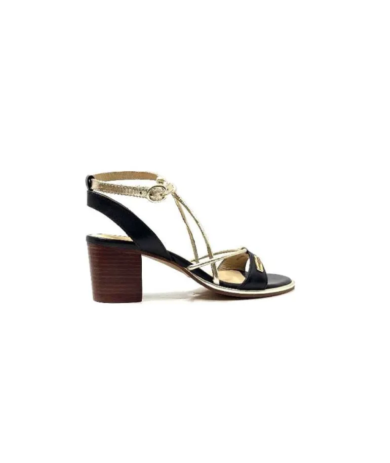 Les Tropeziennes Lilon Cuir Noir & Or