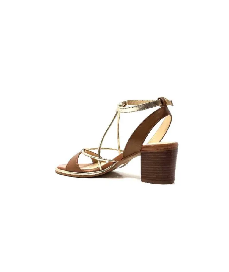 Les Tropeziennes Lilon Cuir Marron & Or