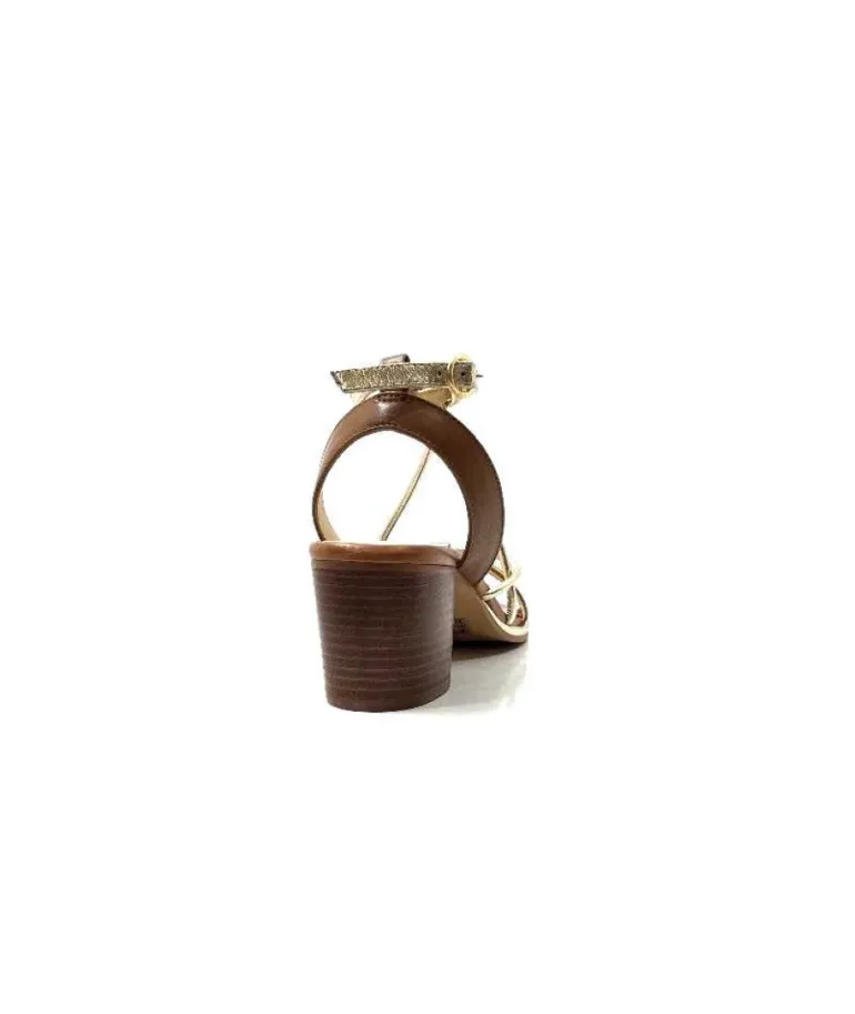 Les Tropeziennes Lilon Cuir Marron & Or