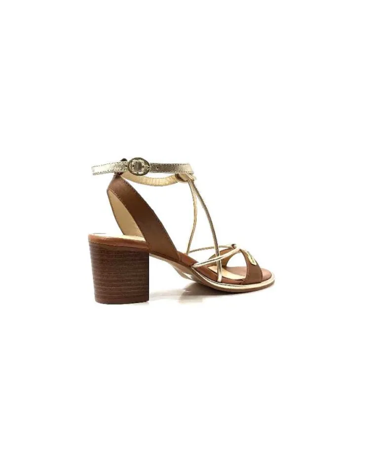Les Tropeziennes Lilon Cuir Marron & Or