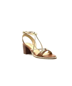 Les Tropeziennes Lilon Cuir Marron & Or