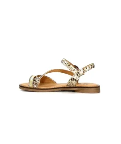 Mkd Agate 2 Cuir Metal Or Marron