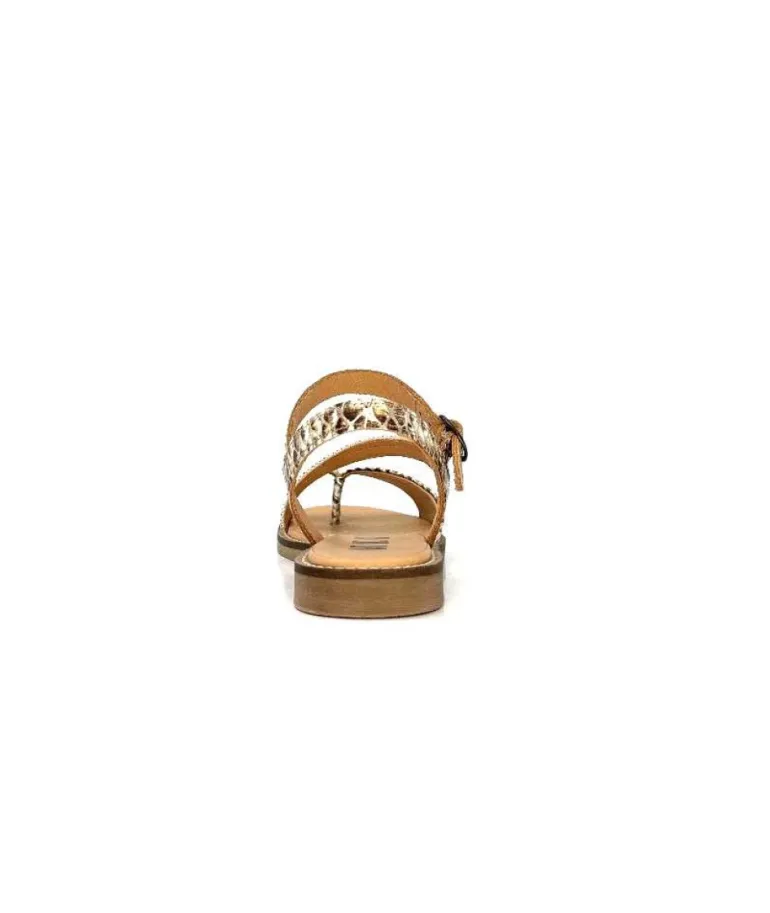Mkd Agate 2 Cuir Metal Or Marron