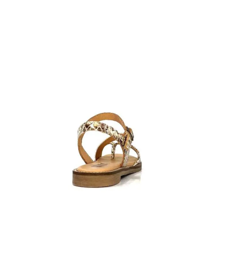 Mkd Agate 2 Cuir Metal Or Marron