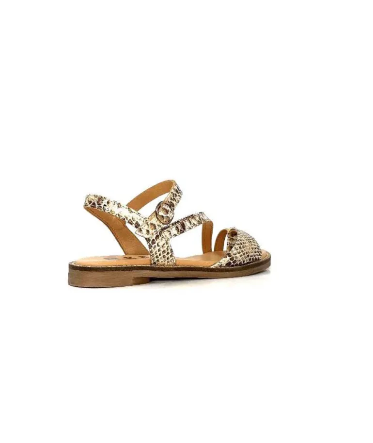 Mkd Agate 2 Cuir Metal Or Marron