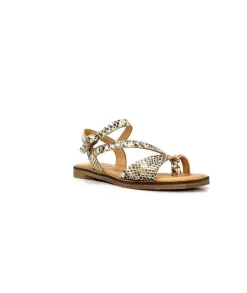 Mkd Agate 2 Cuir Metal Or Marron