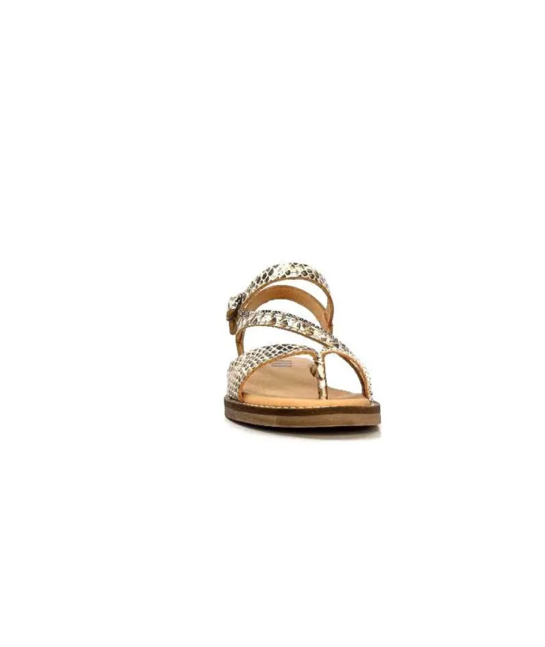 Mkd Agate 2 Cuir Metal Or Marron