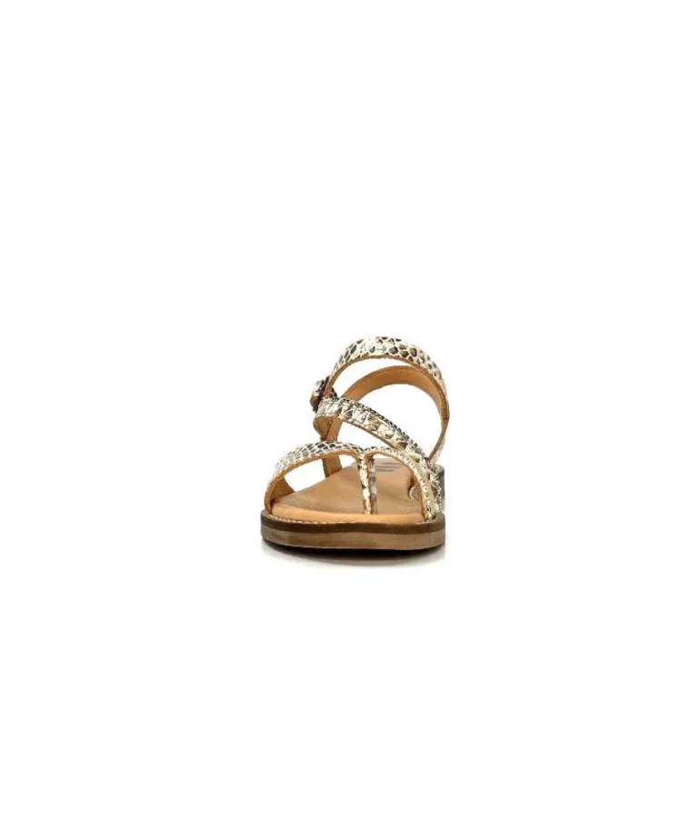 Mkd Agate 2 Cuir Metal Or Marron