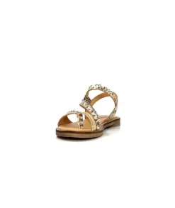 Mkd Agate 2 Cuir Metal Or Marron