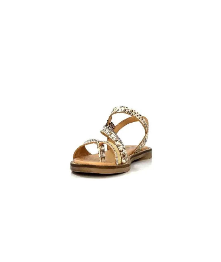 Mkd Agate 2 Cuir Metal Or Marron