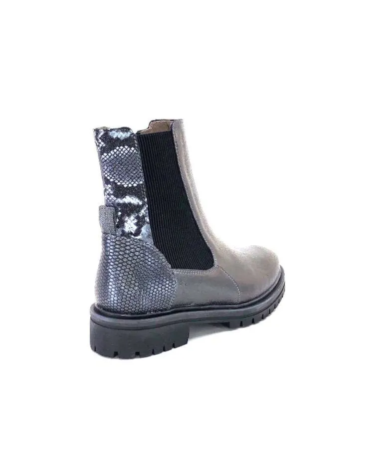 Mkd Gilda Cuir Metal Gris