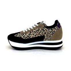 No Name Flex M Jogger Daim Textile Beige Et Noir