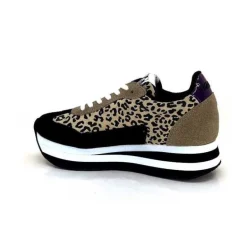 No Name Flex M Jogger Daim Textile Beige Et Noir