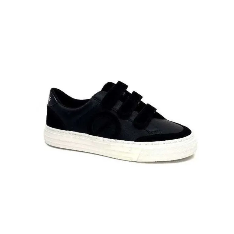No Name Strike Straps Cuir Noir