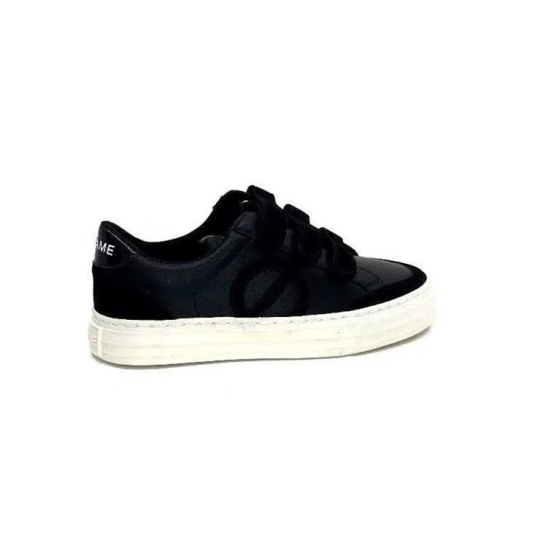 No Name Strike Straps Cuir Noir