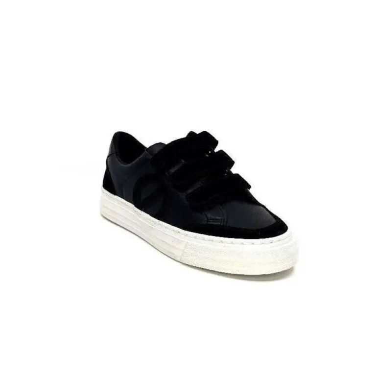 No Name Strike Straps Cuir Noir