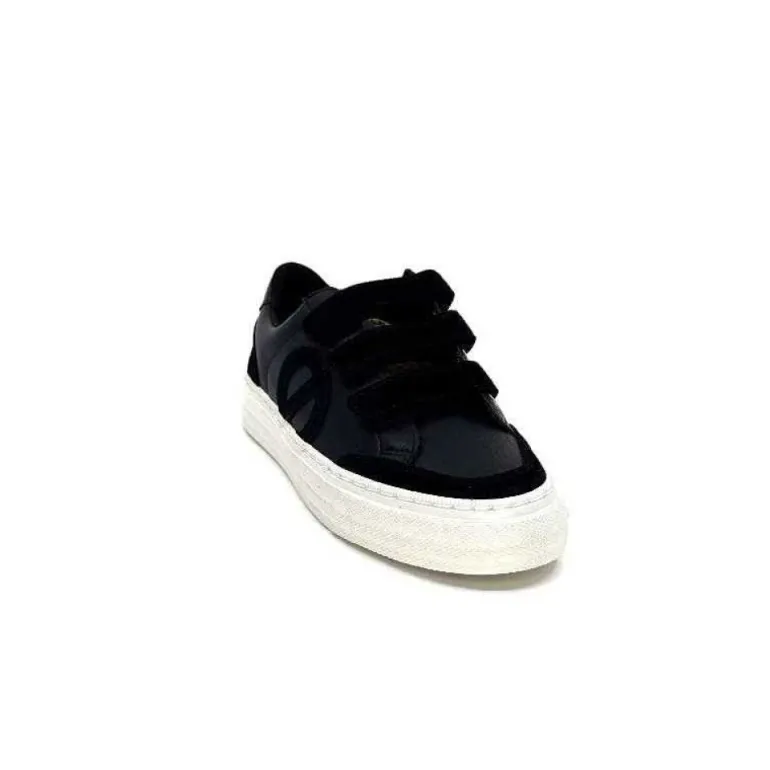 No Name Strike Straps Cuir Noir