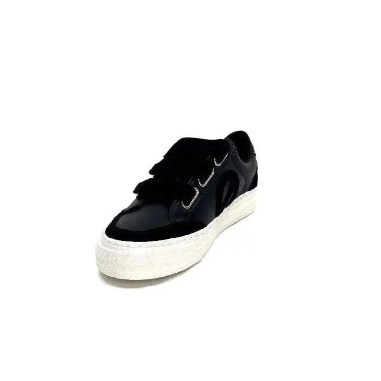 No Name Strike Straps Cuir Noir