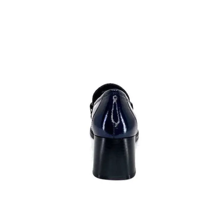 Regarde Le Ciel Vanessa 02 Cuir Vernis Bleu Marine