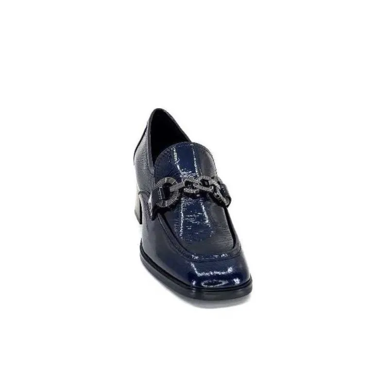 Regarde Le Ciel Vanessa 02 Cuir Vernis Bleu Marine