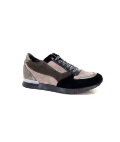 Reqins Electra Mix Daim Noir, Gris Cuir Acier & Cuir Vernis Noir