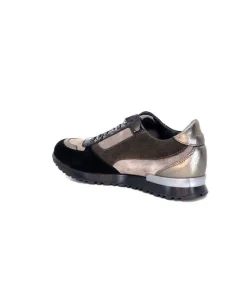 Reqins Electra Mix Daim Noir, Gris Cuir Acier & Cuir Vernis Noir