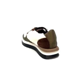 Reqins Urielle Cuir Marron Textile Ecru